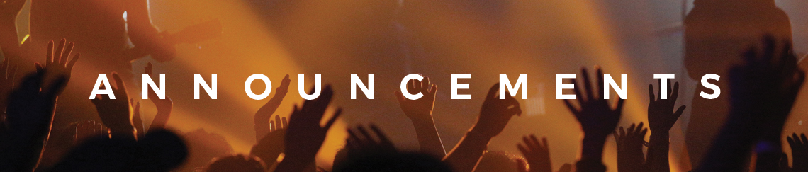 Announcements church in Bangalore